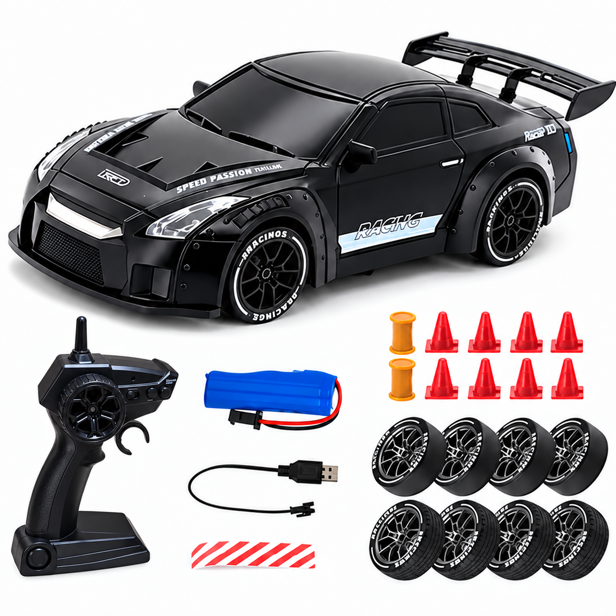 Mini RC Racing Car – RC Sports Car with Standard & Flame Drift Options