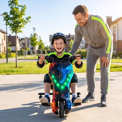 Electric Drift Trike Scooter – Adjustable 3-Wheel Ride with Bluetooth & LED Lights