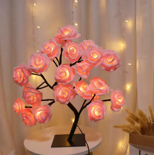 Colorful LED Rose Tree Lamp – Ambient Decorative Edition