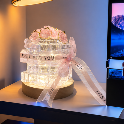 RoseGlow DIY Flower Lamp