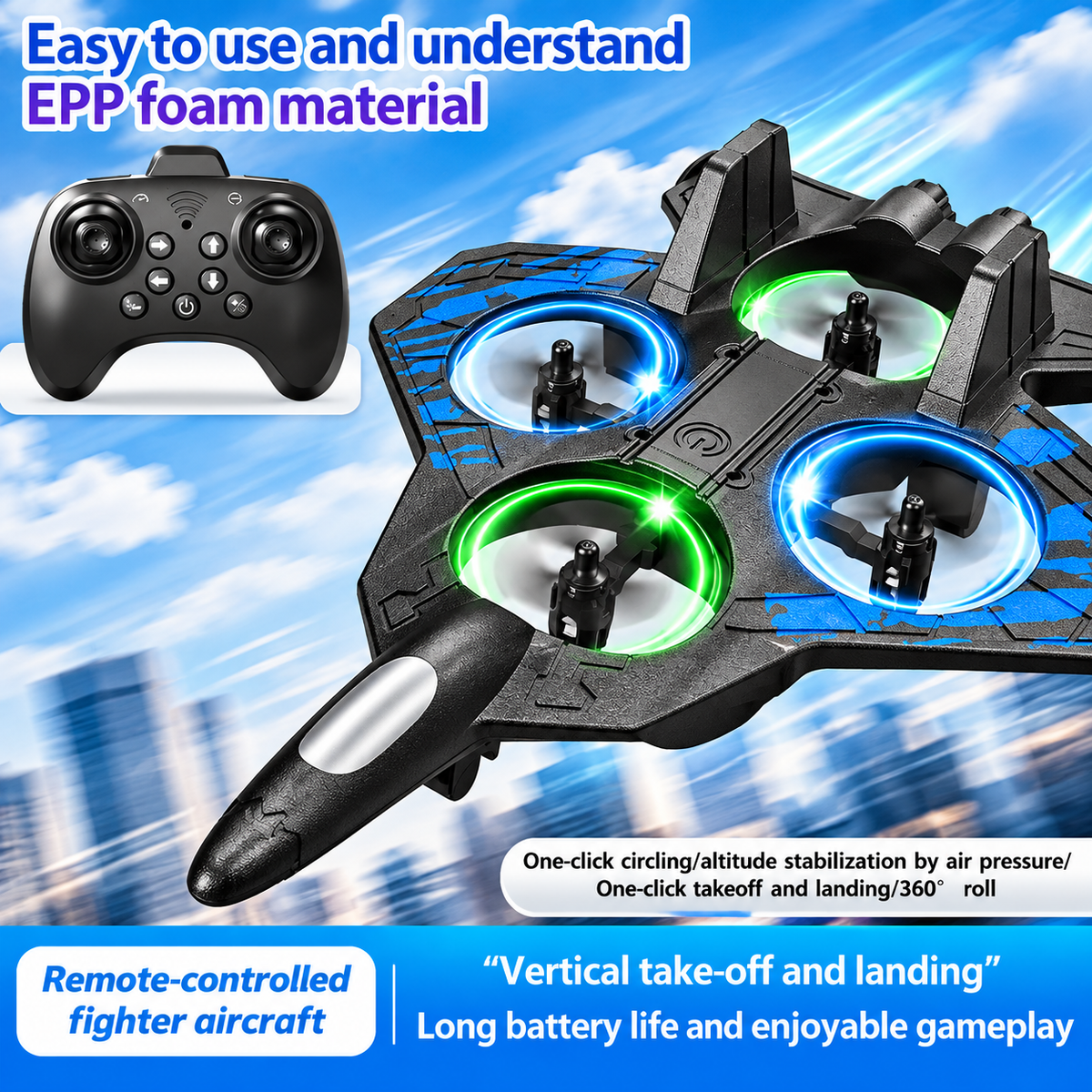 RC Stunt Fighter Plane – EPP Foam