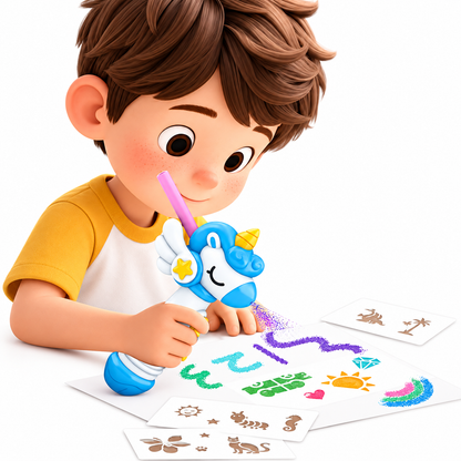 Unicorn Electric Spray Art Pen Set – 6 Colors