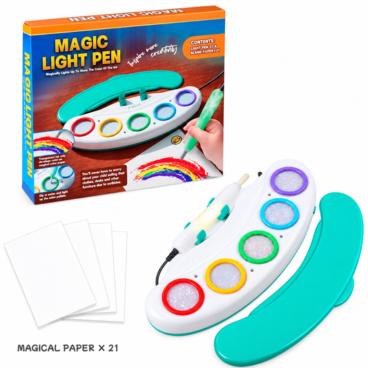 Magic Light Pen Art Set – 21 Magical Papers