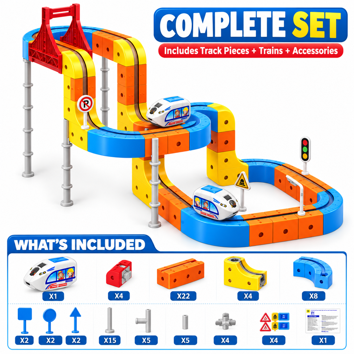 Magnetic Levitation Track Train Set – 80 & 168 Pieces