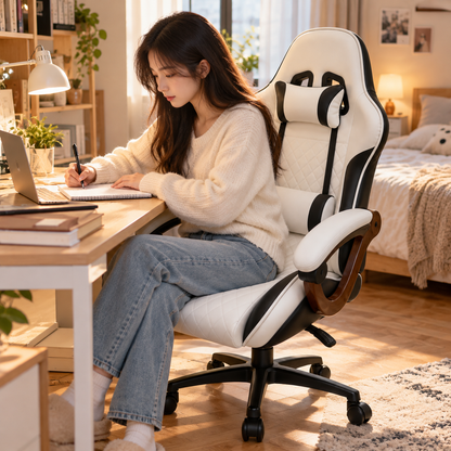 Gaming Chair with Headrest & Lumbar Support