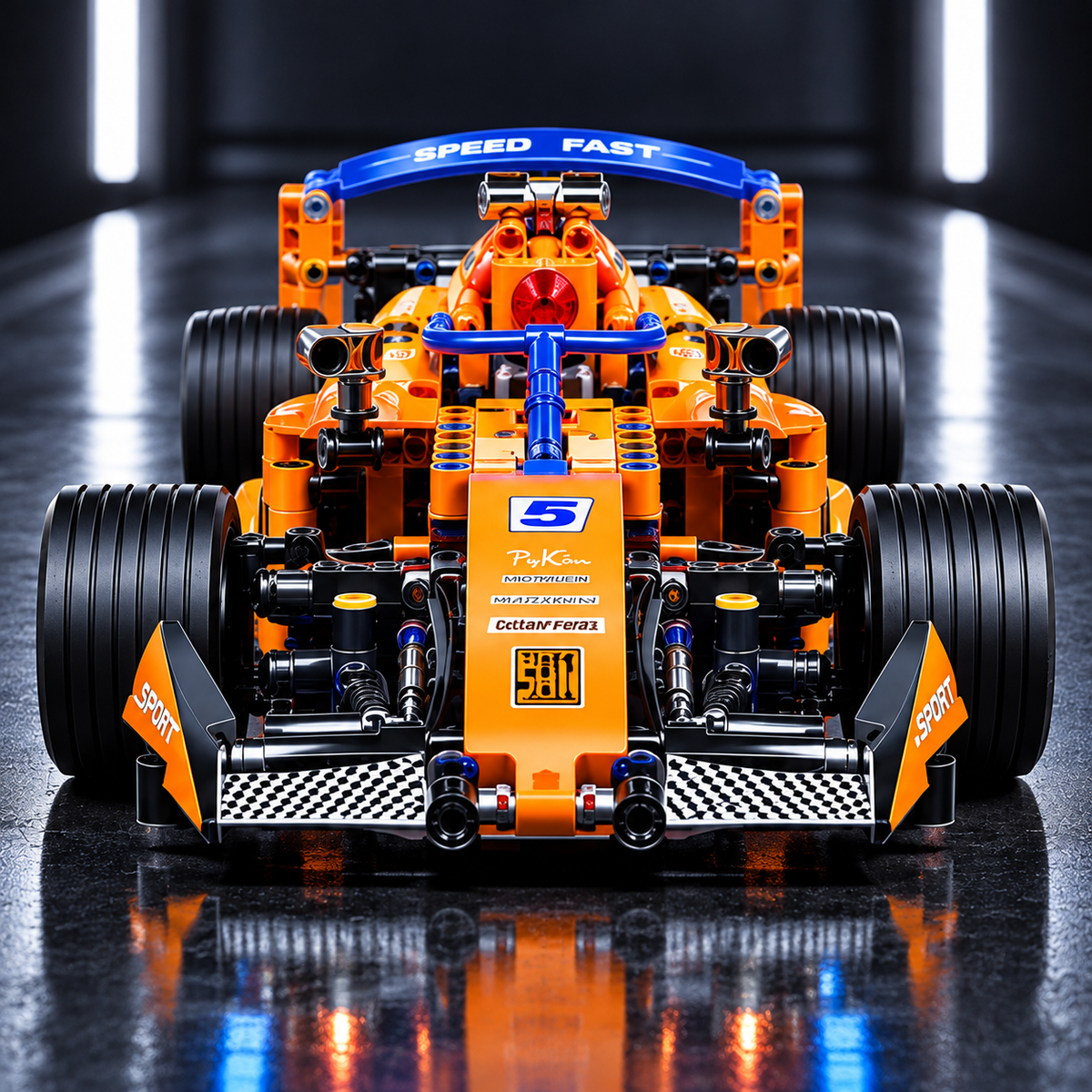 1:18 Building Block Cars – Racing, Sports, Off-Road & Police Car Sets