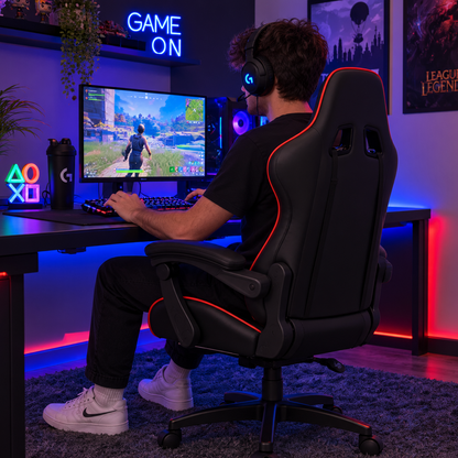 Gaming Chair with Headrest & Lumbar Support