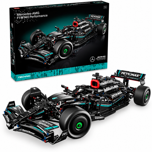 1:8 Mercedes-AMG F1 W14 Racing Car Building Set – 1,642 Pieces
