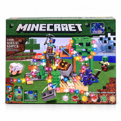 Minecraft Building Block Sets – Creeper Base, Lava Fortress & Forest Adventure