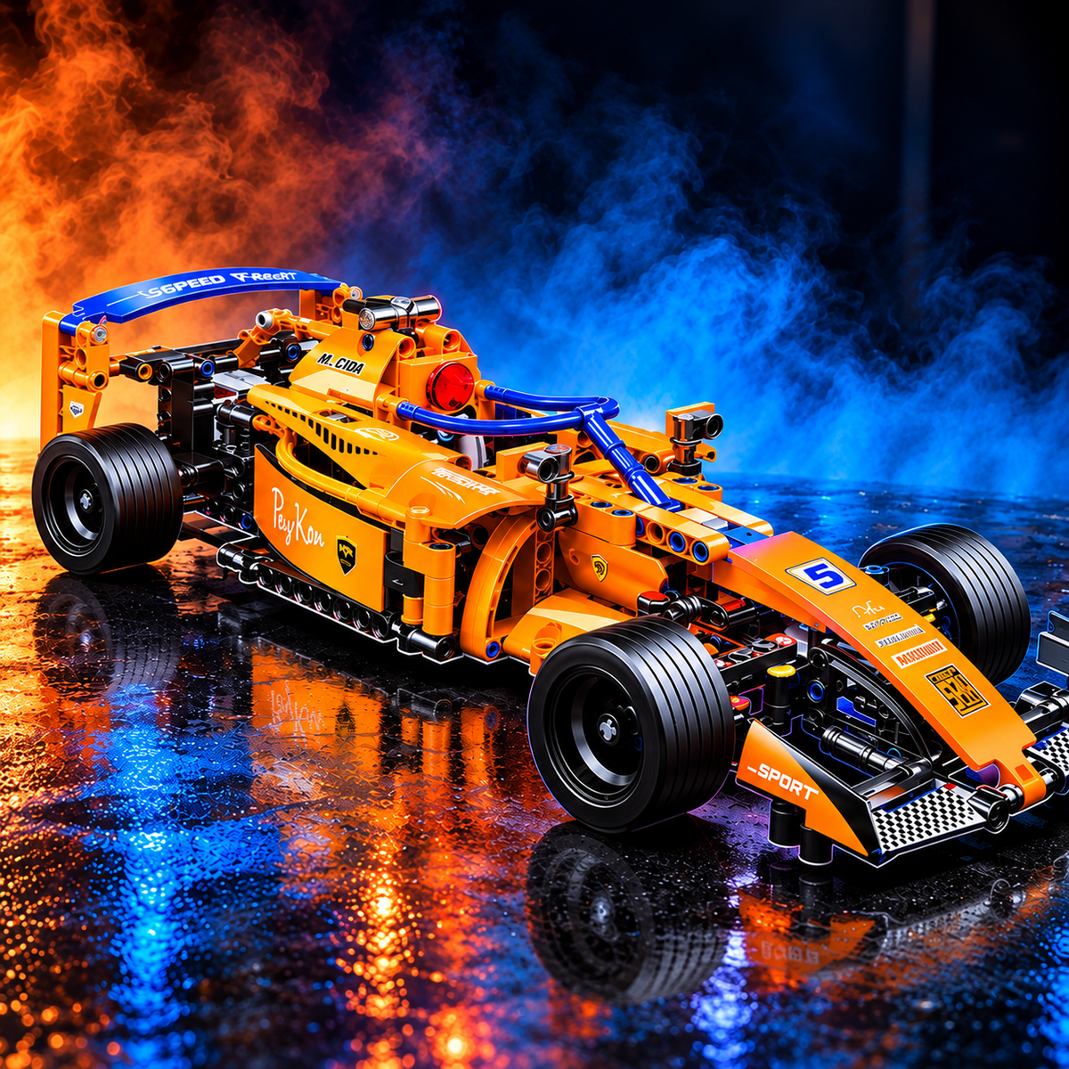1:18 Building Block Cars – Racing, Sports, Off-Road & Police Car Sets