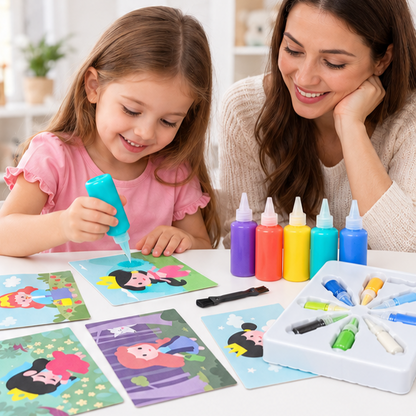 DIY Sand Art Painting Kit for Kids – 8-Color Creative Sand Painting Set