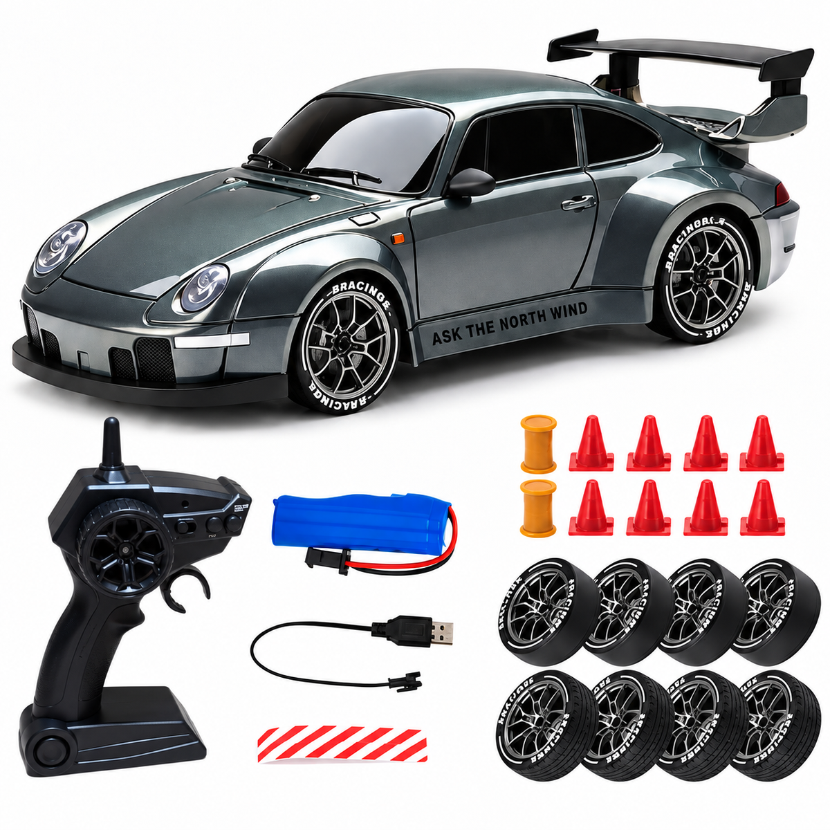 Mini RC Racing Car – RC Sports Car with Standard & Flame Drift Options