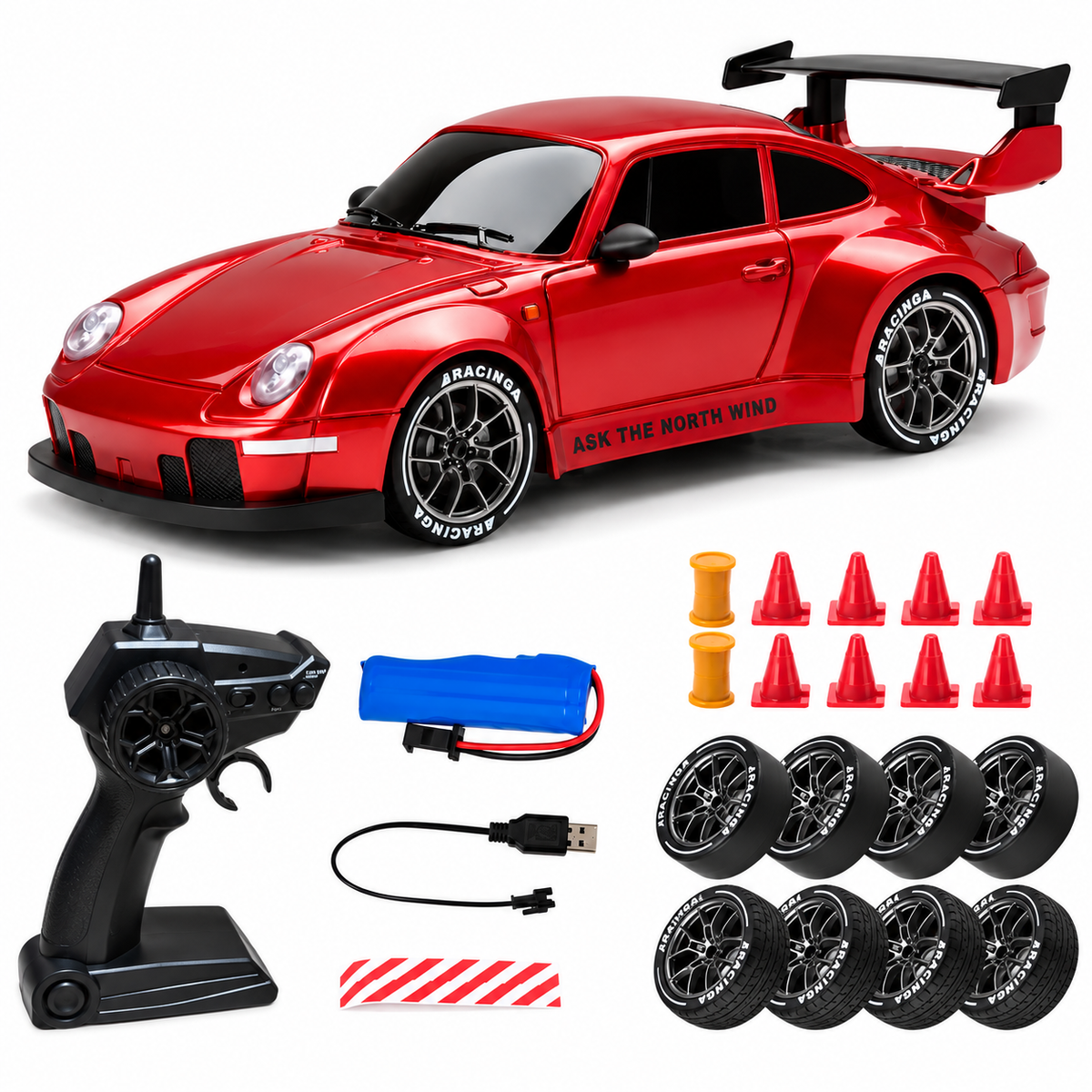 Mini RC Racing Car – RC Sports Car with Standard & Flame Drift Options