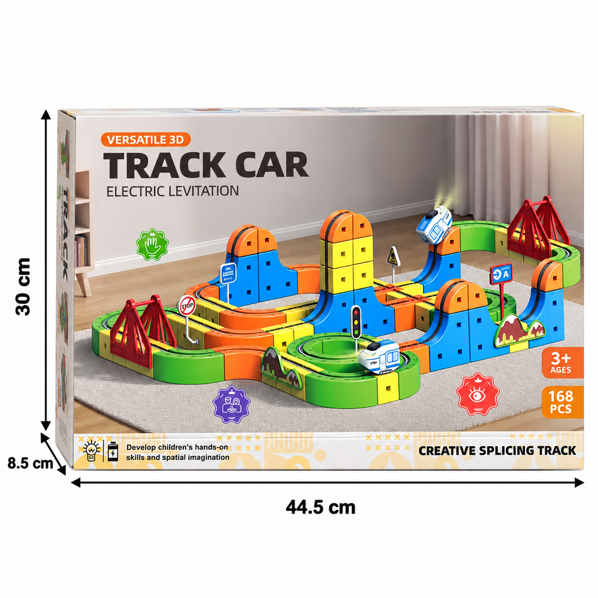 Magnetic Levitation Track Train Set – 80 & 168 Pieces