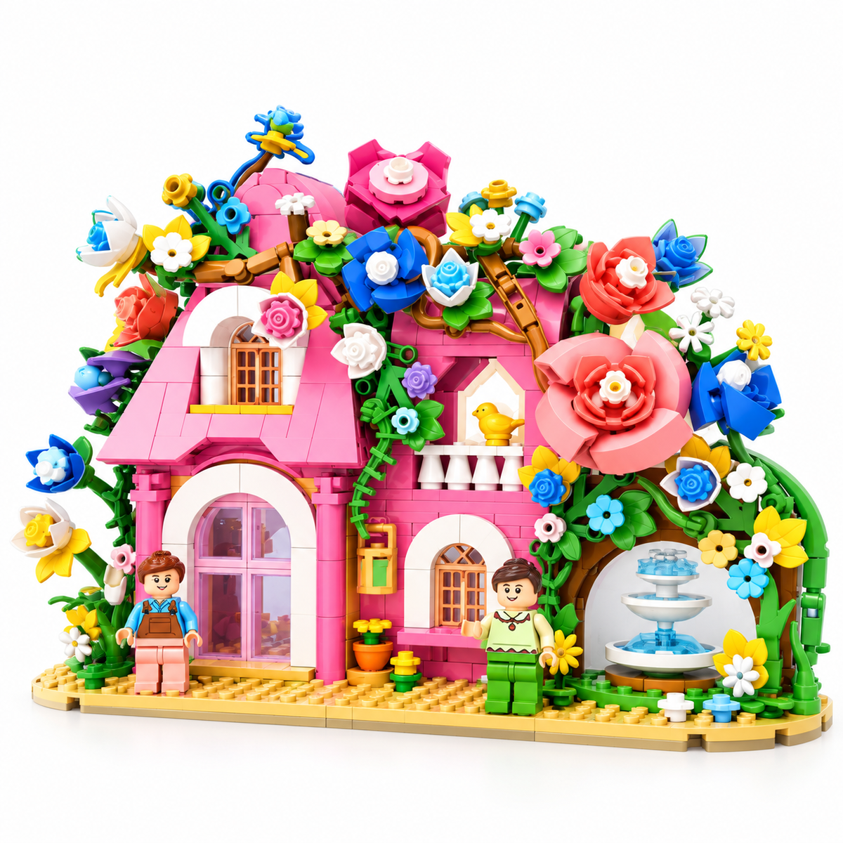 Fairy-Tale Building Block Sets – Princess Castle & Enchanted Flower Garden