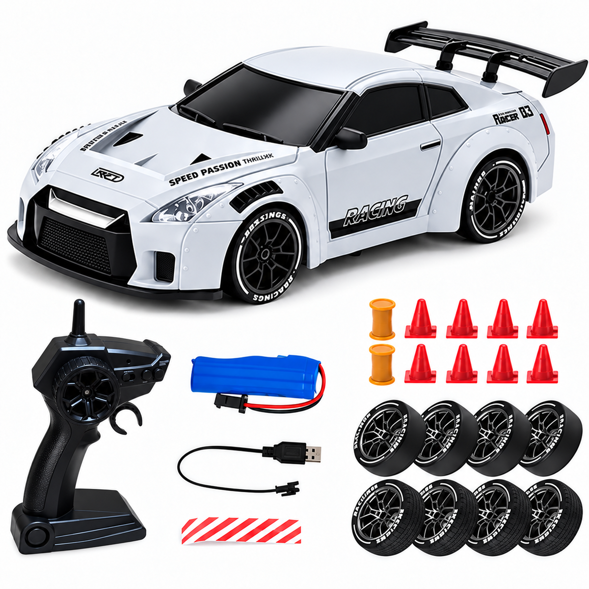 Mini RC Racing Car – RC Sports Car with Standard & Flame Drift Options