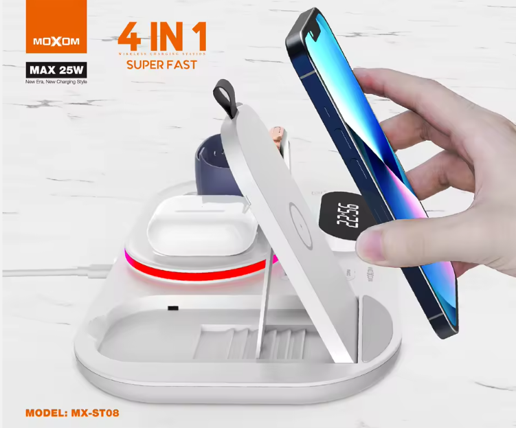 4-in-1 Wireless Charging Station – Moxom Edition