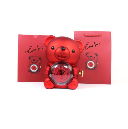 Eternal Rose & Rotating Bear Gift Box
