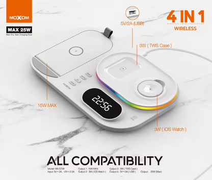 4-in-1 Wireless Charging Station – Moxom Edition