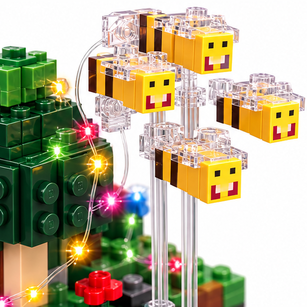 Minecraft Building Block Sets – Creeper Base, Lava Fortress & Forest Adventure