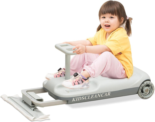 Kids Electric Ride-On Cleaning Car – 12V Foldable Mini Floor Sweeper