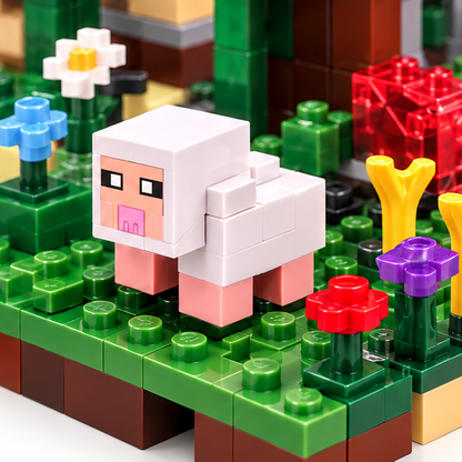 Minecraft Building Block Sets – Creeper Base, Lava Fortress & Forest Adventure