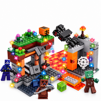 Minecraft Building Block Sets – Creeper Base, Lava Fortress & Forest Adventure