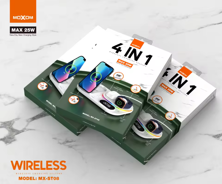 4-in-1 Wireless Charging Station – Moxom Edition